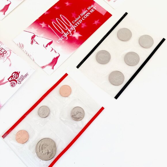 1999 UNITED STATES MINT COIN SET DENVER UNCIRCULATED SET OF 2 - Picture 6 of 12